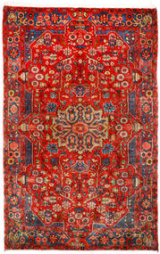 Nahavand Old Teppich 155X246 Rot/Braun Wolle, Persien/Iran Carpetvista