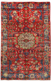 Nahavand Old Rug 161X256 Red/Dark Red Wool, Persia/Iran Carpetvista