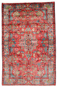 絨毯 ナハバンド オールド 154X241 レッド/グレー (ウール, ペルシャ/イラン)