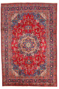 Tapete Mashad 198X294 Vermelho/Cinzento (Lã, Pérsia/Irão)