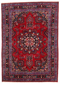 198X280 Tappeto Orientale Mashad Rosso Scuro/Nero (Lana, Persia/Iran) Carpetvista