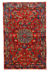  Oriental Nahavand Old Rug 155X245 Red/Dark Red Wool, Persia/Iran Carpetvista