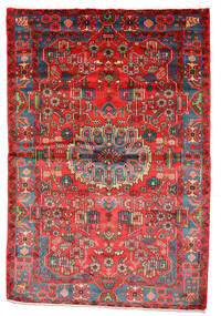  Persisk Nahavand Old Tæppe 154X230 Mørkerød/Rød (Uld, Persien/Iran)