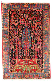 絨毯 オリエンタル ナハバンド オールド 154X242 レッド/ダークレッド (ウール, ペルシャ/イラン)