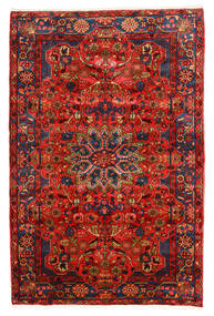  Orientalischer Nahavand Old Teppich 155X235 Rot/Dunkelrot Wolle, Persien/Iran Carpetvista