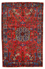 絨毯 ナハバンド オールド 158X252 レッド/茶色 (ウール, ペルシャ/イラン)