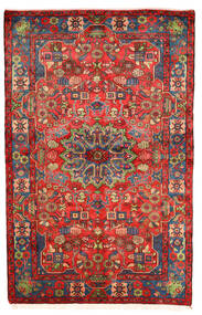 絨毯 オリエンタル ナハバンド オールド 155X241 レッド/ダークレッド (ウール, ペルシャ/イラン)