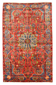 絨毯 ナハバンド オールド 157X257 レッド/ベージュ (ウール, ペルシャ/イラン)