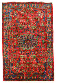  Orientalisk Nahavand Old Matta 157X243 Röd/Brun Ull, Persien/Iran Carpetvista