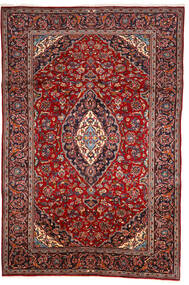  Persischer Keshan Teppich 200X303 Rot/Dunkelrot (Wolle, Persien/Iran)
