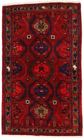 136X224 Alfombra Hamadan Oriental Rojo Oscuro/Rojo (Lana, Persia/Irán) Carpetvista