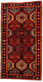  Hamadan Rug 128X242 Persian Wool Dark Red/Dark Pink Small Carpetvista
