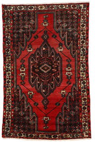絨毯 ハマダン 128X200 茶色/レッド (ウール, ペルシャ/イラン)
