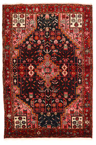 絨毯 ハマダン 134X199 ダークレッド/レッド (ウール, ペルシャ/イラン)