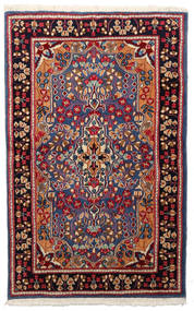  Persischer Kerman Teppich 91X148 Rot/Dunkelrosa Carpetvista