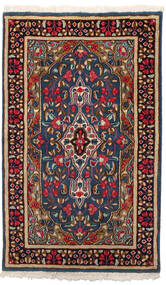 Kerman Teppich 95X158 Beige/Braun Wolle, Persien/Iran Carpetvista