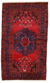 126X216 Zanjan Matta Orientalisk Röd/Mörklila (Ull, Persien/Iran) Carpetvista