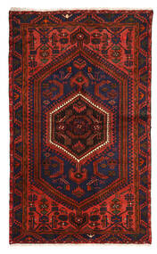 絨毯 オリエンタル ザンジャン 128X214 ダークピンク/レッド (ウール, ペルシャ/イラン)