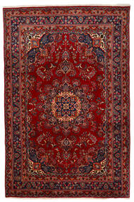  Persialainen Mashad Fine Matot 192X294 Tummanpunainen/Punainen Carpetvista