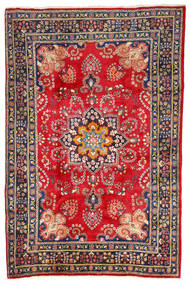  Mashad Rug 196X288 Persian Wool Red/Dark Purple Carpetvista