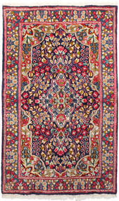  Kerman Rug 91X150 Persian Wool Red/Dark Purple Small Carpetvista