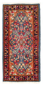  Persischer Kerman Teppich 61X125 Rot/Dunkelrosa Carpetvista