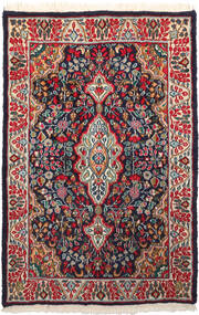  93X143 Kerman Vloerkleed Rood/Donkerpaars Perzië/Iran Carpetvista
