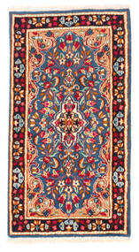 64X119 Kerman Teppe Orientalsk Beige/Rød (Ull, Persia/Iran) Carpetvista