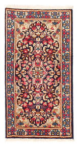 絨毯 ケルマン 58X112 レッド/ベージュ (ウール, ペルシャ/イラン)