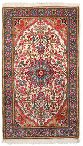  Oosters Kerman Vloerkleed 98X169 Rood/Beige Wol, Perzië/Iran Carpetvista
