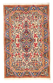  Kerman Rug 90X140 Persian Wool Beige/Brown Small Carpetvista