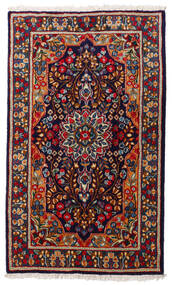  Kerman Χαλι 91X154 Περσικό Μαλλινο Σκούρο Μωβ/Κόκκινα Μικρό Carpetvista