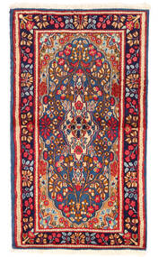  Kerman Rug 91X162 Persian Wool Red/Beige Small Carpetvista