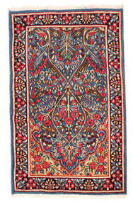 91X150 Alfombra Oriental Kerman Rojo/Rosa Oscuro (Lana, Persia/Irán) Carpetvista