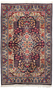  Kerman Rug 92X147 Persian Wool Red/Dark Purple Small Carpetvista