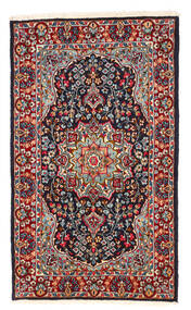  Persischer Kerman Teppich 122X208 Grau/Dunkellila (Wolle, Persien/Iran)