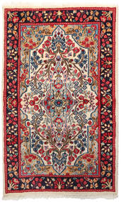  Kerman Teppich 92X151 Persischer Wollteppich Rot/Beige Klein Carpetvista