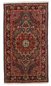 Kerman Teppich 114X205 Braun/Rot Wolle, Persien/Iran Carpetvista