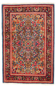 絨毯 ケルマン 121X185 レッド/ベージュ (ウール, ペルシャ/イラン)