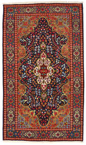  Orientalisk Kerman Matta 142X246 Mörkröd/Mörklila Ull, Persien/Iran Carpetvista