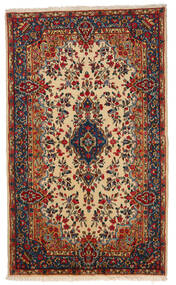 絨毯 オリエンタル ケルマン 145X241 ベージュ/茶色 (ウール, ペルシャ/イラン)