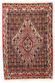 Tapete Oriental Senneh 75X114 Vermelho/Vermelho Escuro (Lã, Pérsia/Irão)
