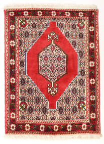 Senneh Teppich 73X100 Rot/Weiß Wolle, Persien/Iran Carpetvista