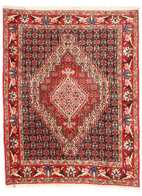 Senneh Teppich 120X157 Rot/Beige Wolle, Persien/Iran Carpetvista