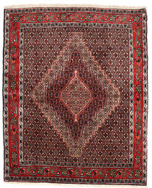 123X150 絨毯 センネ オリエンタル レッド/茶色 (ウール, ペルシャ/イラン) Carpetvista