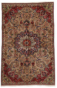 絨毯 ペルシャ タブリーズ 151X233 茶色/オレンジ (ウール, ペルシャ/イラン)