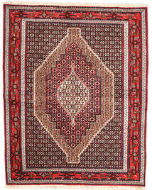 120X153 Tapete Oriental Senneh Vermelho/Vermelho Escuro (Lã, Pérsia/Irão) Carpetvista