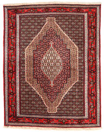  Persisk Senneh Matta 123X157 Röd/Mörkröd (Ull, Persien/Iran)