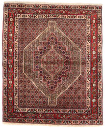 Alfombra Oriental Senneh 127X152 Rojo/Naranja (Lana, Persia/Irán)