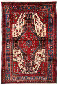 161X235 Alfombra Oriental Nahavand Rojo/Rojo Oscuro (Lana, Persia/Irán) Carpetvista